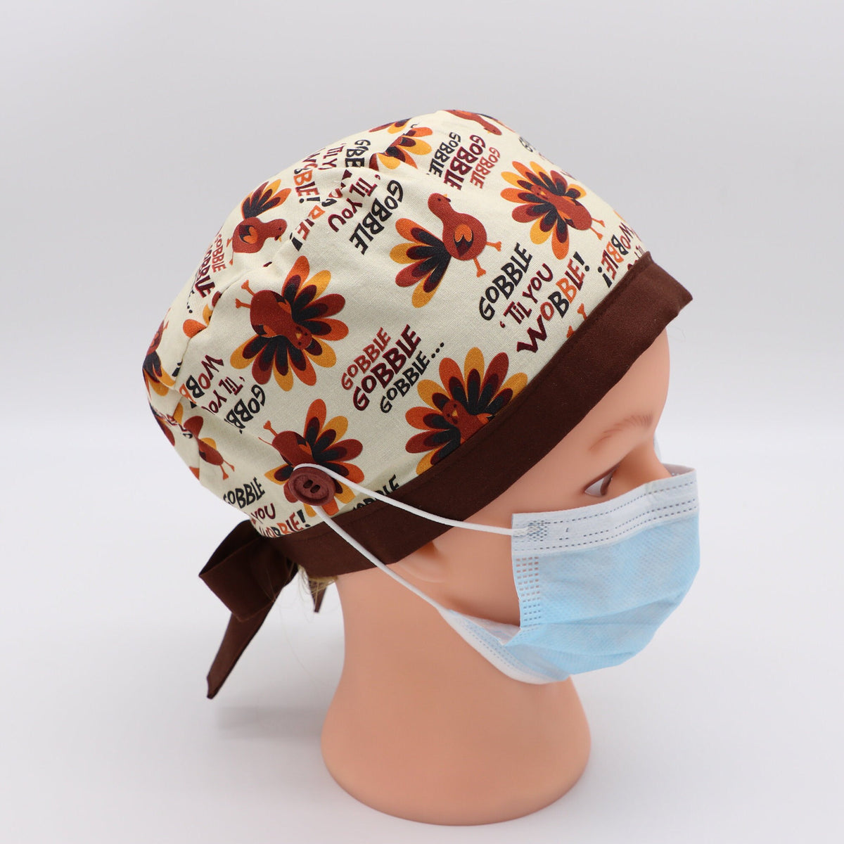 Thanksgiving Turkey Nurse Scrub Cap