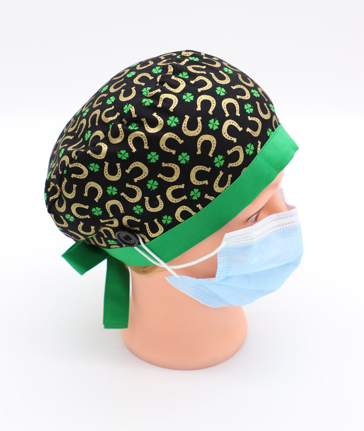 St. Patrick's Day Scrub Cap: Four Leaf Clover Nurse Hat