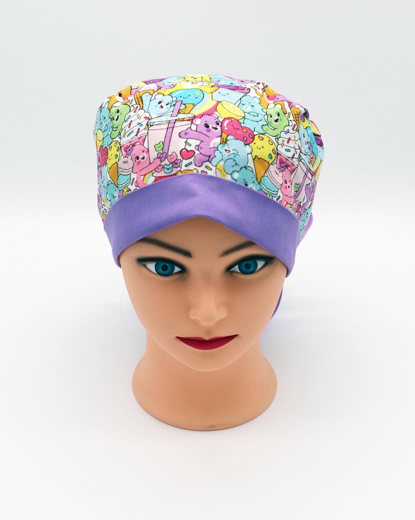 Care Bear Nurse Scrub Cap, Nurse Ponytail Holder Scrub Cap, Medical Surgical Scrub Cap, OR Scrub Cap, Cute Scrub Cap, Surgical Cap, RN Gift