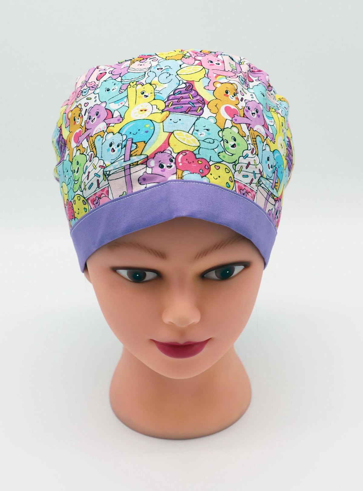 Care Bear Nurse Scrub Cap: Cotton Ponytail Holder, Medical Surgical Cap