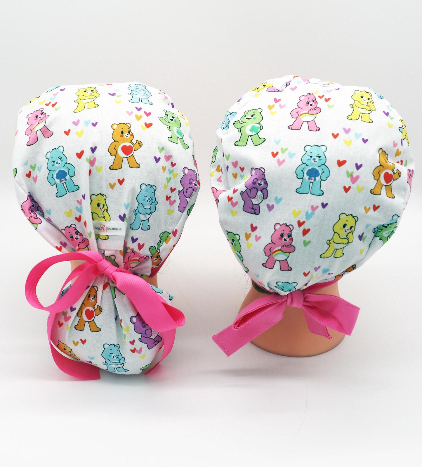 Care Bear Scrub Cap, Nurse Scrub Cap, Ponytail Holder Scrub Cap, RN Scrub Cap, OR Scrub Cap, Surgical Scrub Cap, RN Gift, Medical Surgical