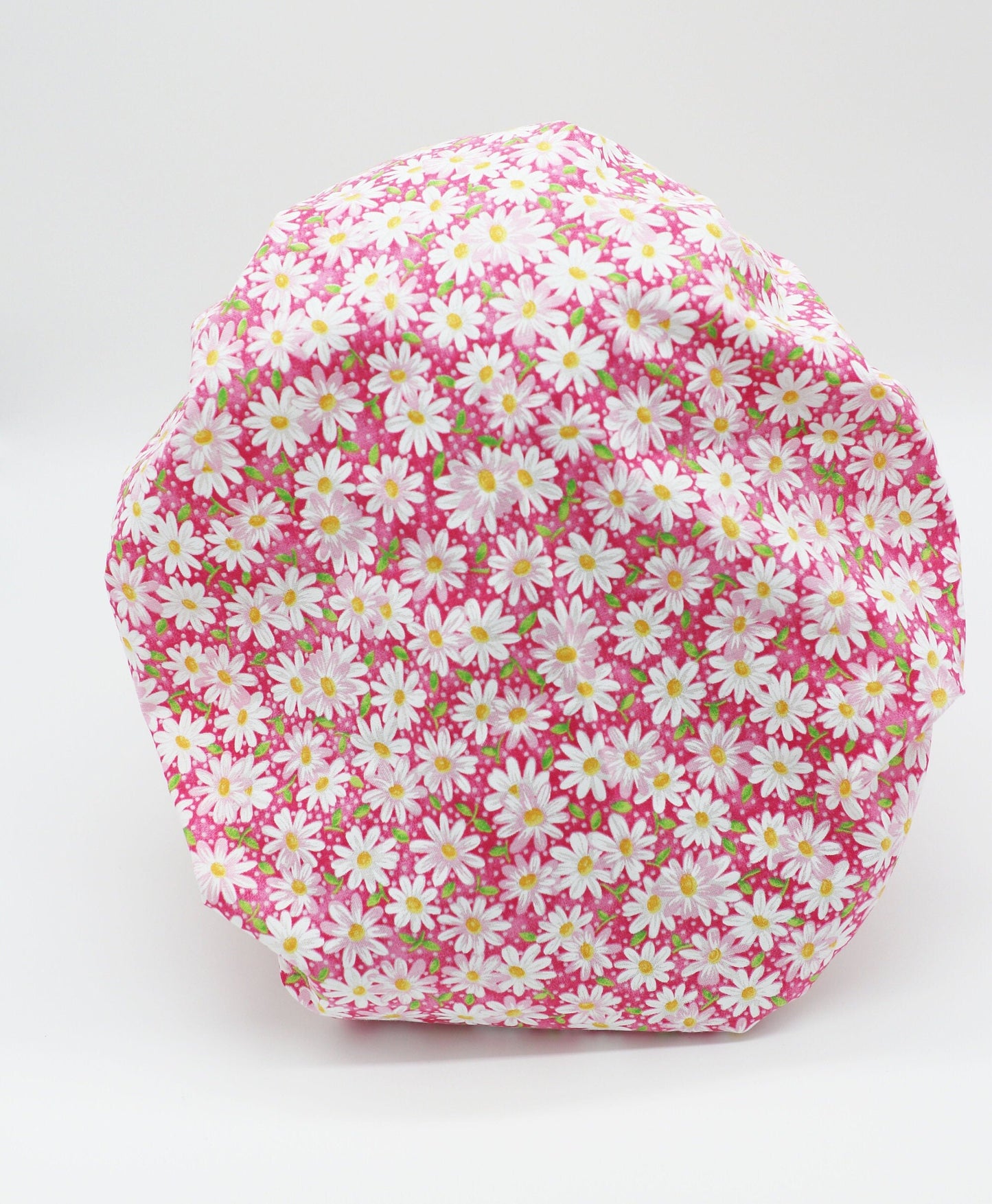 Daisy Bouffant/Ponytail Holder Scrub Cap, Custom Scrub Cap, Embroidered Scrub Cap, Nurse Scrub Cap, RN Scrub Cap, Medical Surgical Scrub Cap