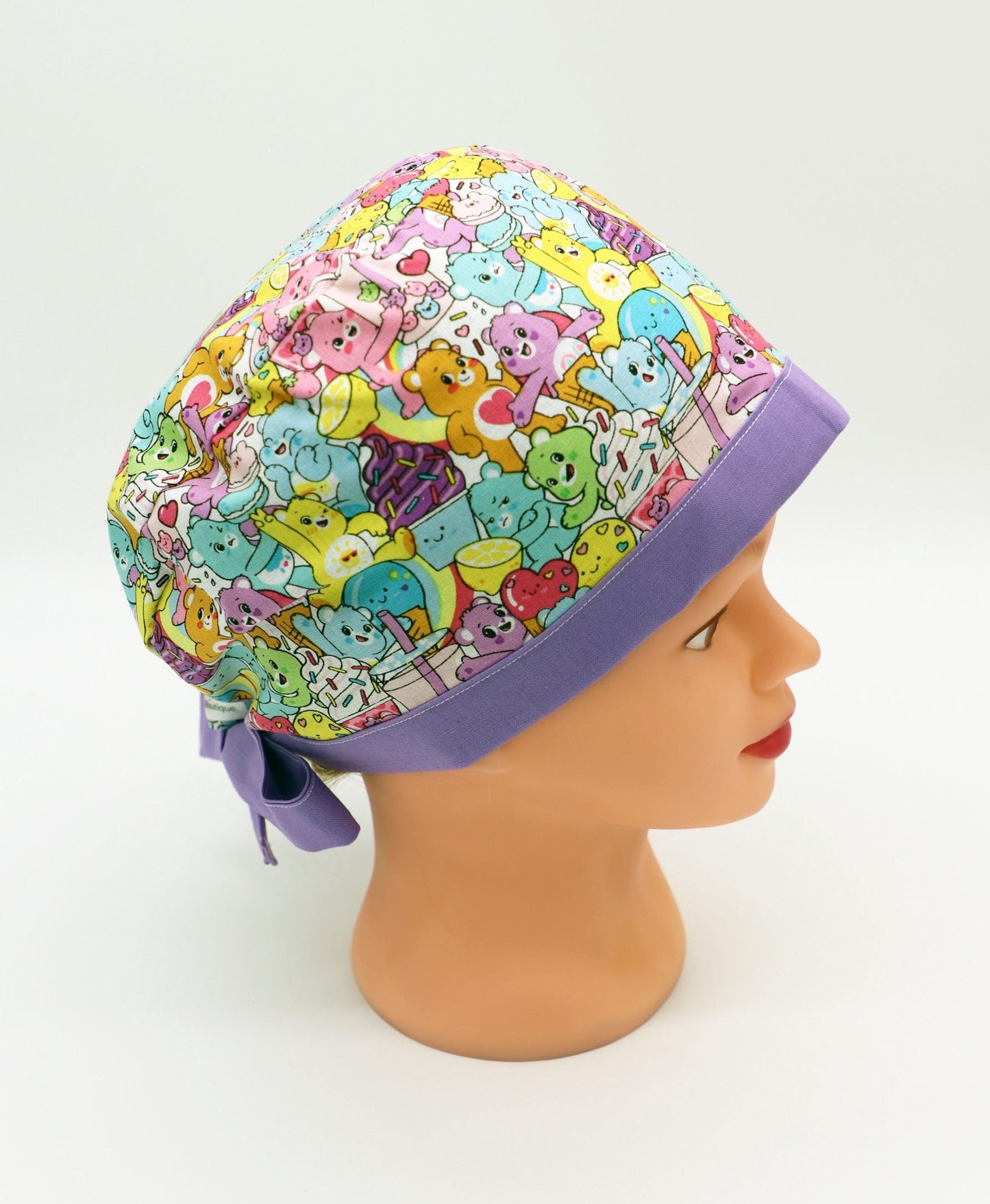 Care Bear Nurse Scrub Cap, Nurse Ponytail Holder Scrub Cap, Medical Surgical Scrub Cap, OR Scrub Cap, Cute Scrub Cap, Surgical Cap, RN Gift