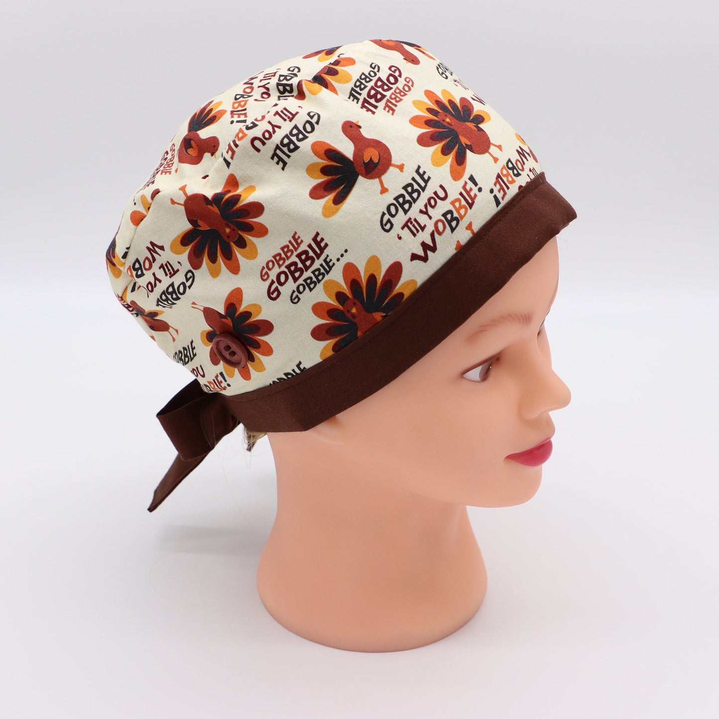 Thanksgiving Turkey Nurse Scrub Cap