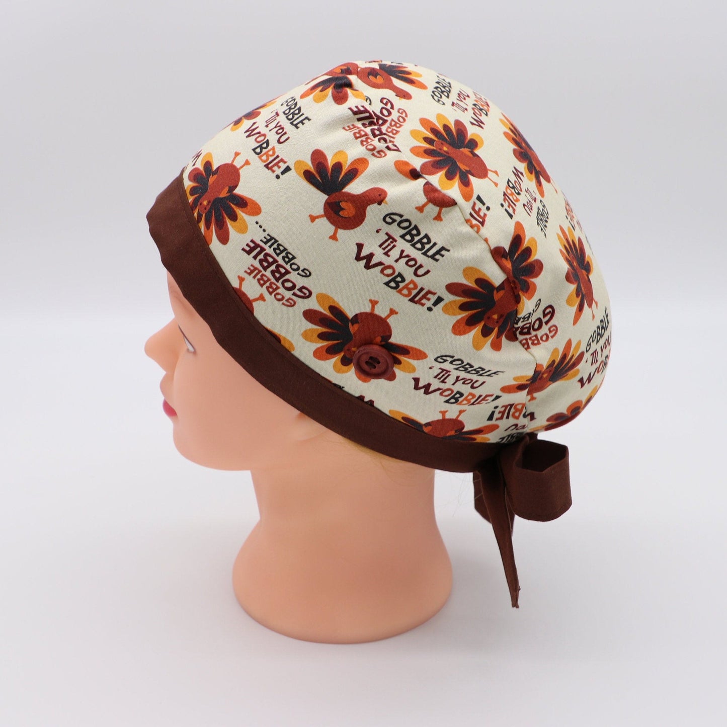 Thanksgiving Turkey Nurse Scrub Cap