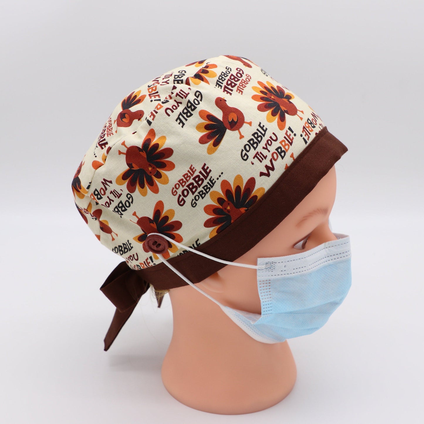 Thanksgiving Turkey Nurse Scrub Cap