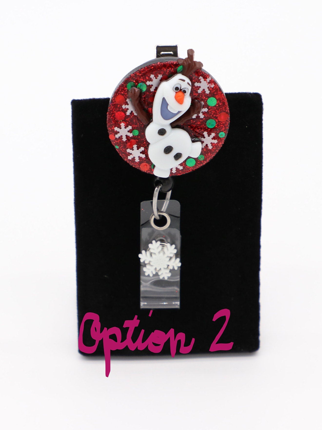 Christmas Badge Reel, Snowman, Santa, Reindeer