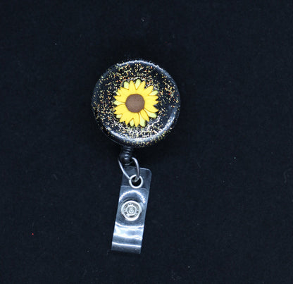 Sunflower Nurse Badge Reel