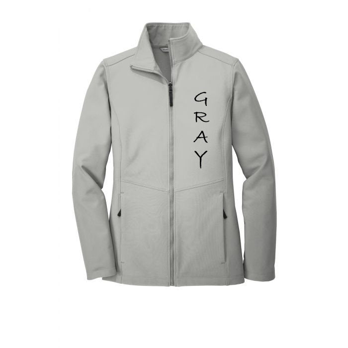 Personalized Soft Shell Women's Jacket: Water Resistant Embroidered Coat