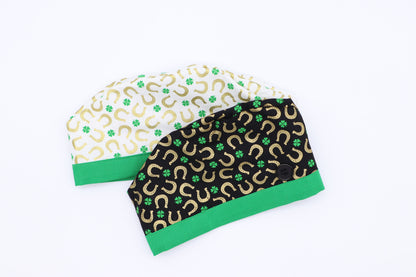 St. Patrick's Day Scrub Cap: Four Leaf Clover Nurse Hat