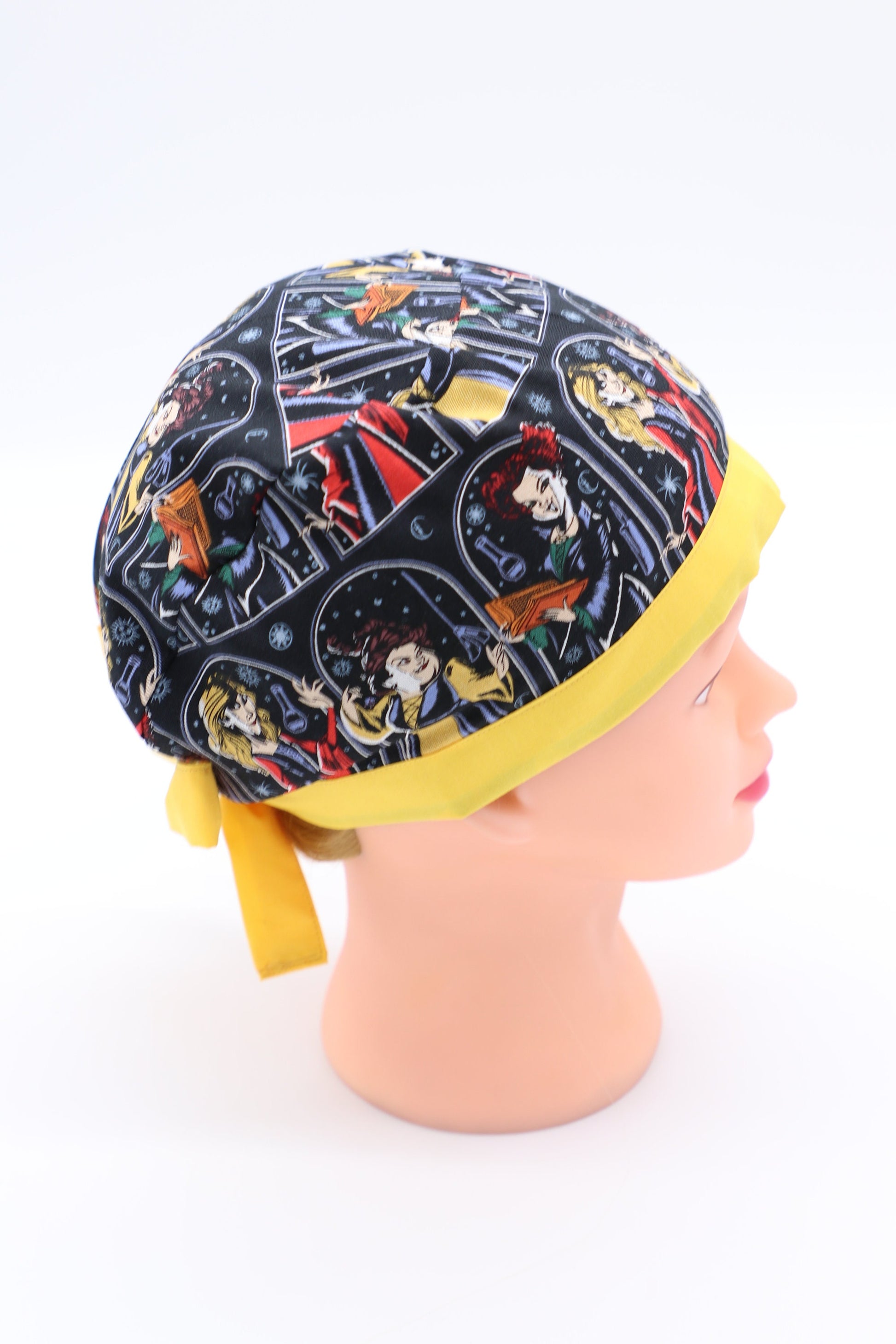 Hocus Pocus Scrub Cap: Sanderson Sisters, Ponytail or Standard