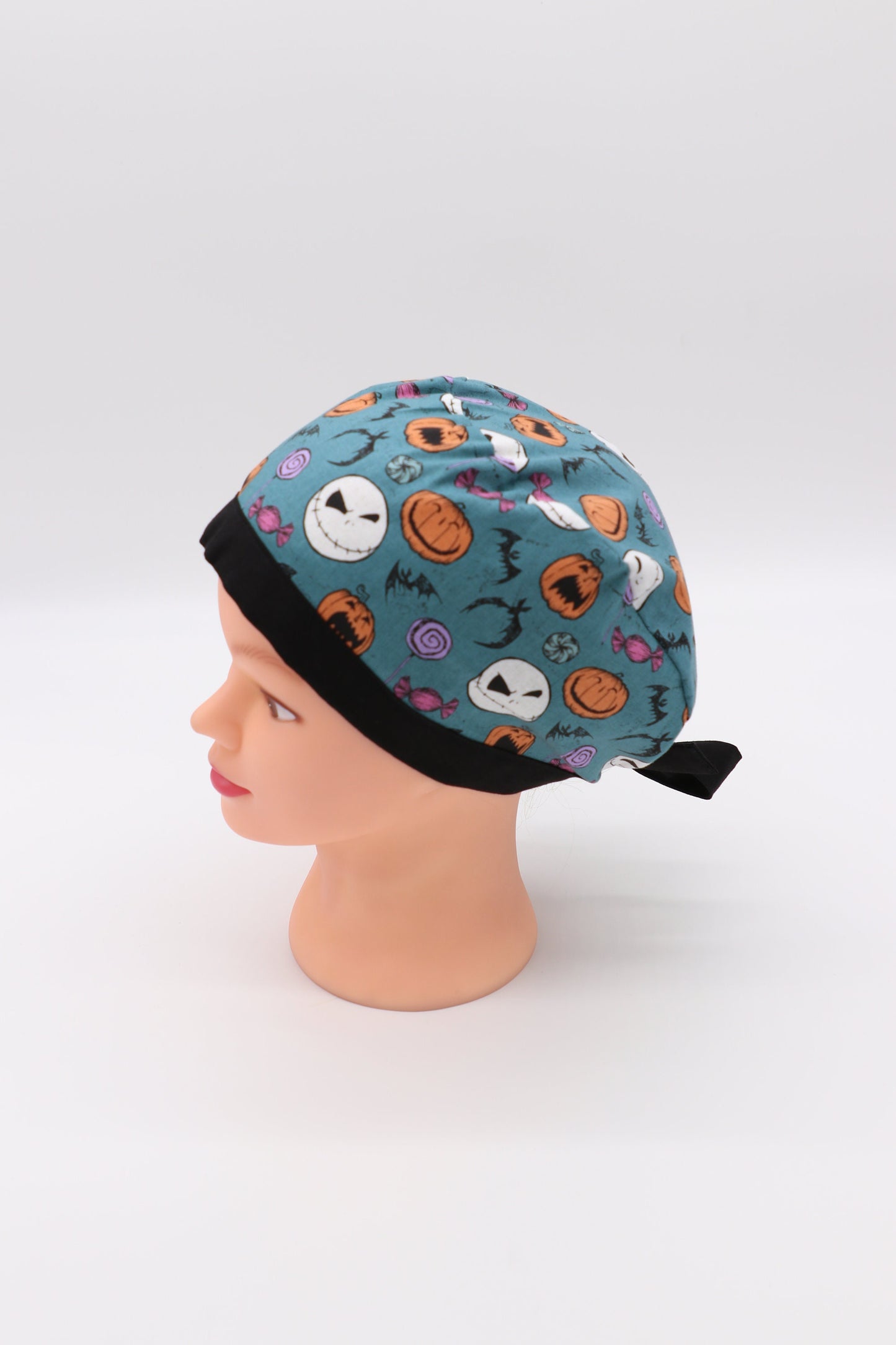 Jack Skellington Scrub Cap: Nightmare Before Christmas, Ponytail or Standard