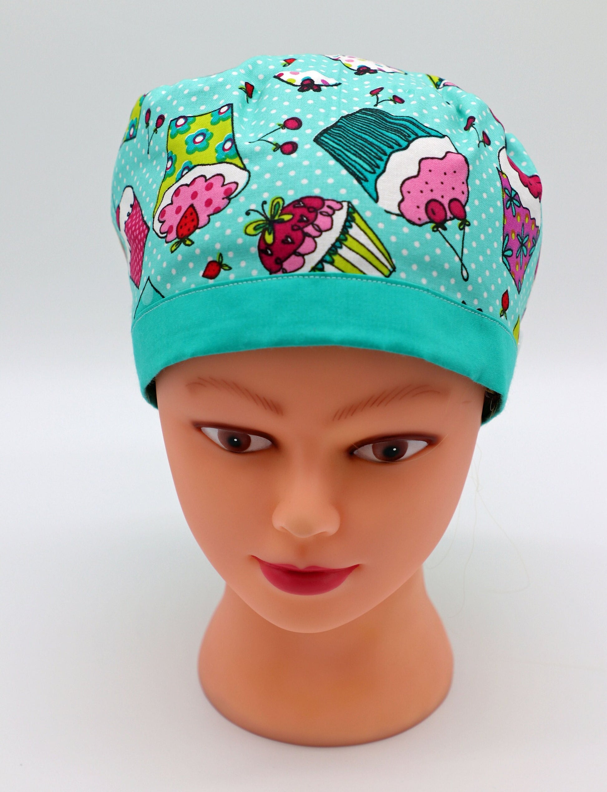 Cupcake Scrub Cap: Cotton Nurse or Ponytail Style