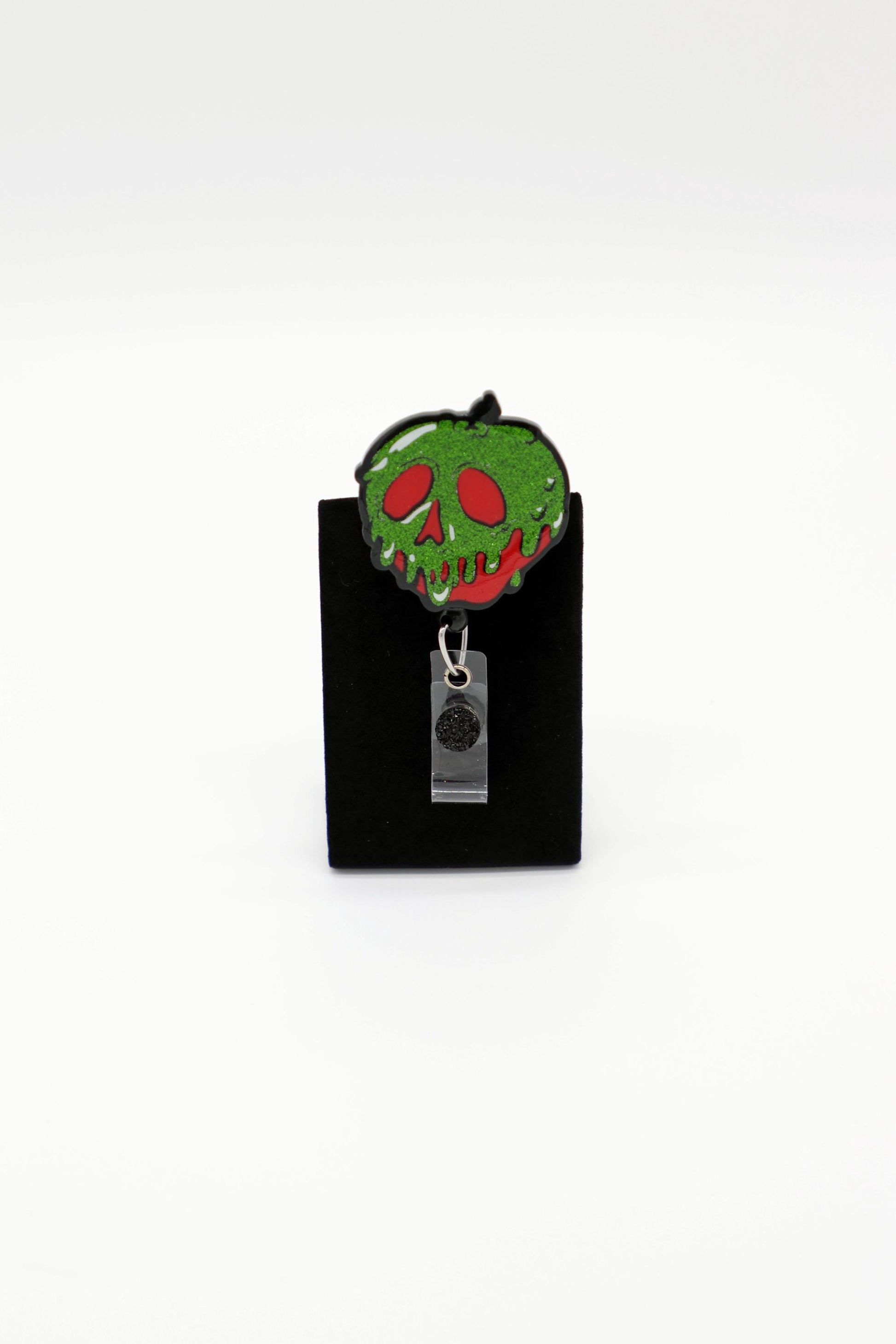 Poison Apple Halloween Badge Reel, Acrylic RN ID Holder