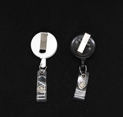 White Belt Clip Black Alligator Clip