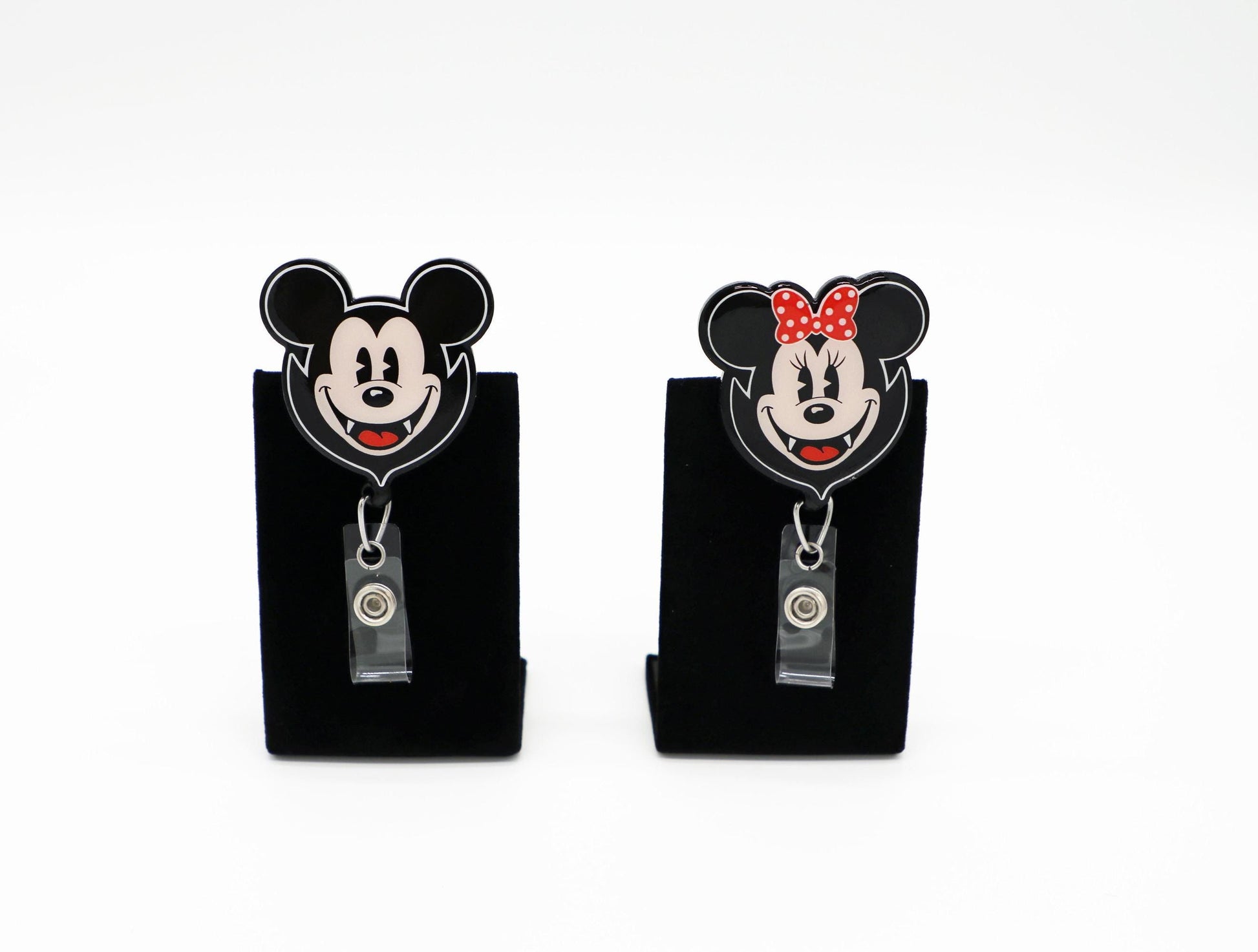 Mickey or Minnie Halloween Badge Reel, Disney Halloween Badge Reel, Mickey Vampire Badge Reel, Minnie Vampire Badge Reel, Halloween, Vampire