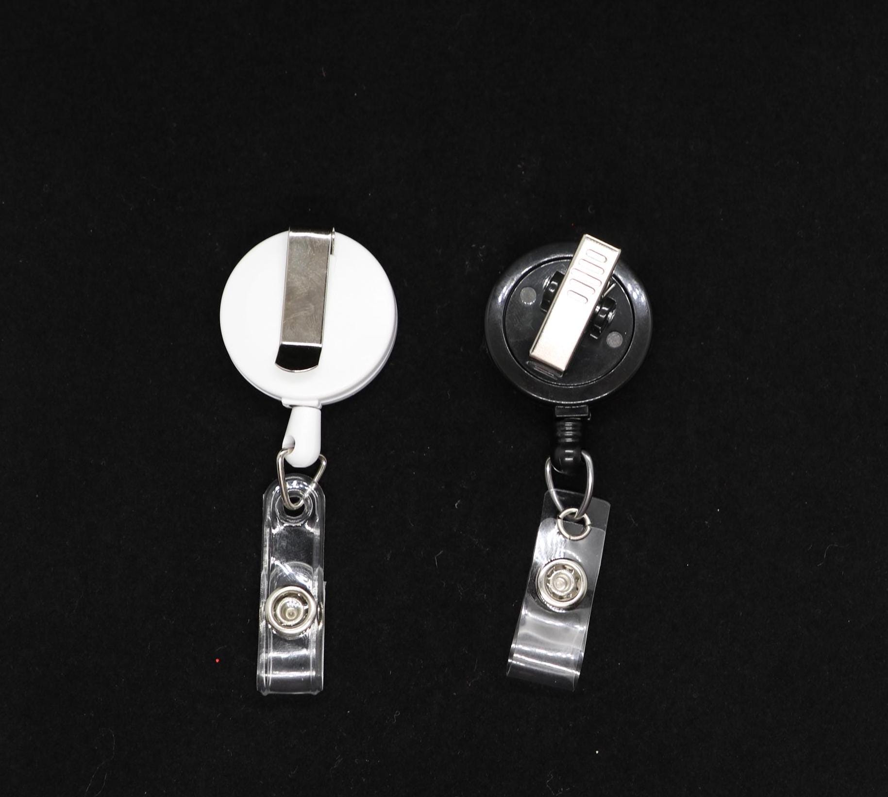 White Belt Clip Black Alligator Clip