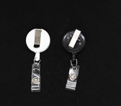 White belt clip Black alligator clip
