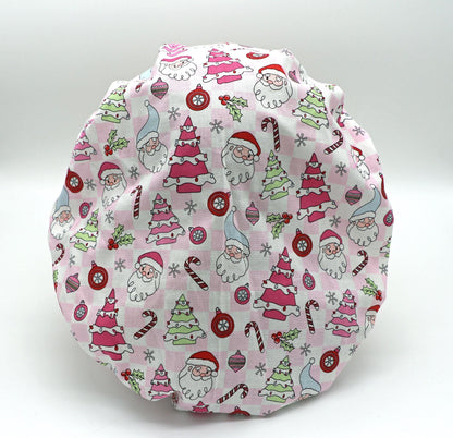 Bouffant Nurse Scrub Cap, Ponytail Holder Scrub Cap, Personalized Scrub Cap, Personalized Bouffant, RN Scrub Cap, Christmas Scrub Cap