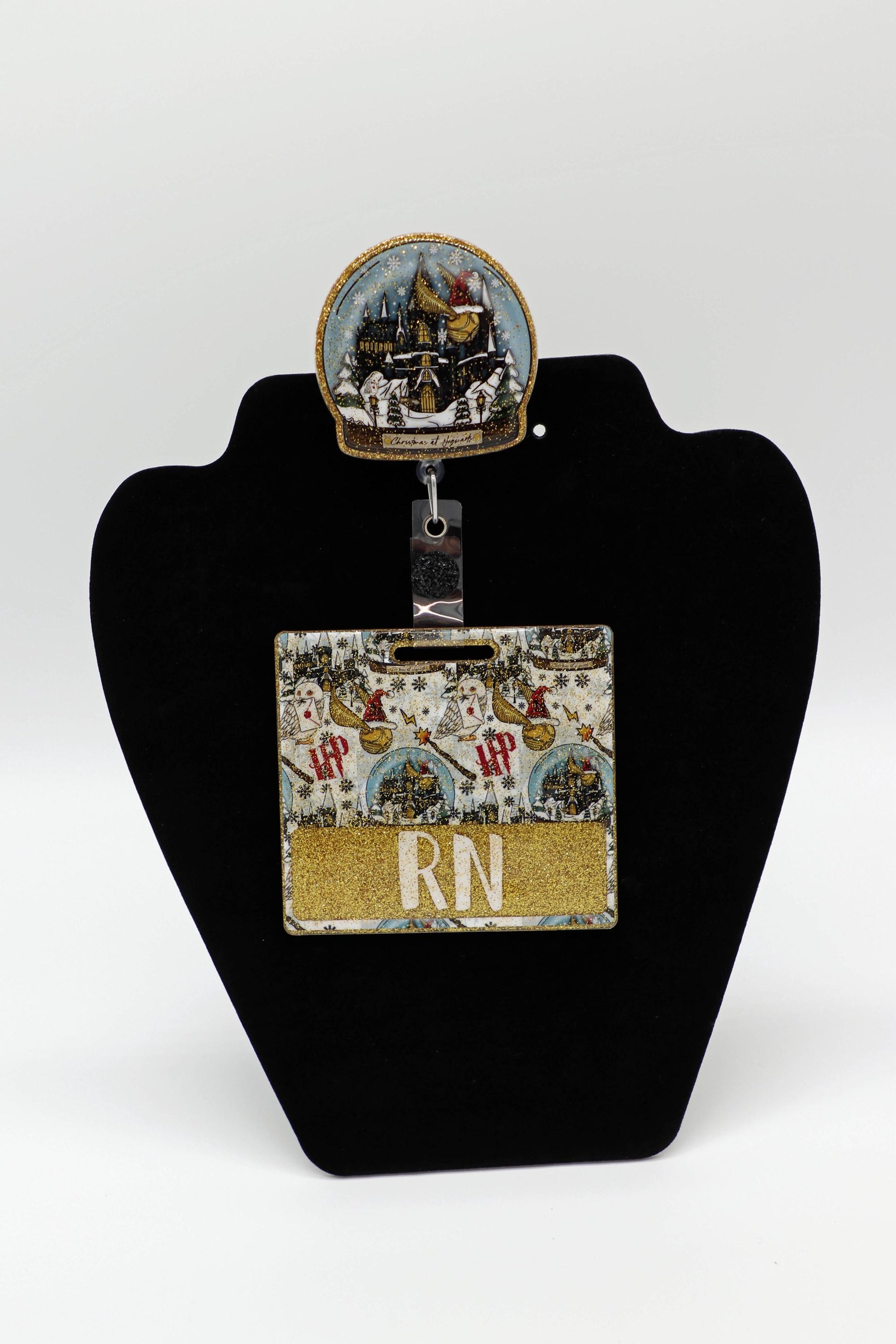 Wizardly Christmas Badge Buddy, Christmas Badge Reel, RN Badge Reel, Badge Reel and Badge Buddy Combo