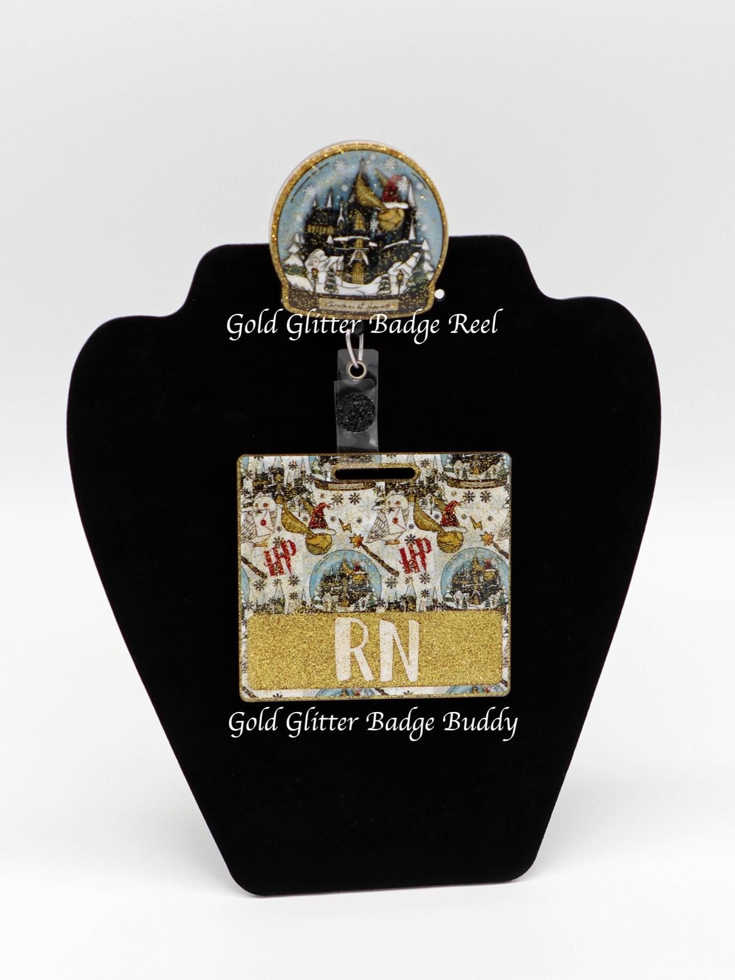 Wizardly Christmas Badge Reel, Christmas Badge Reel, RN Badge Reel