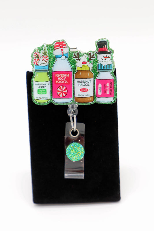 ICU Nurse Christmas Badge Reel