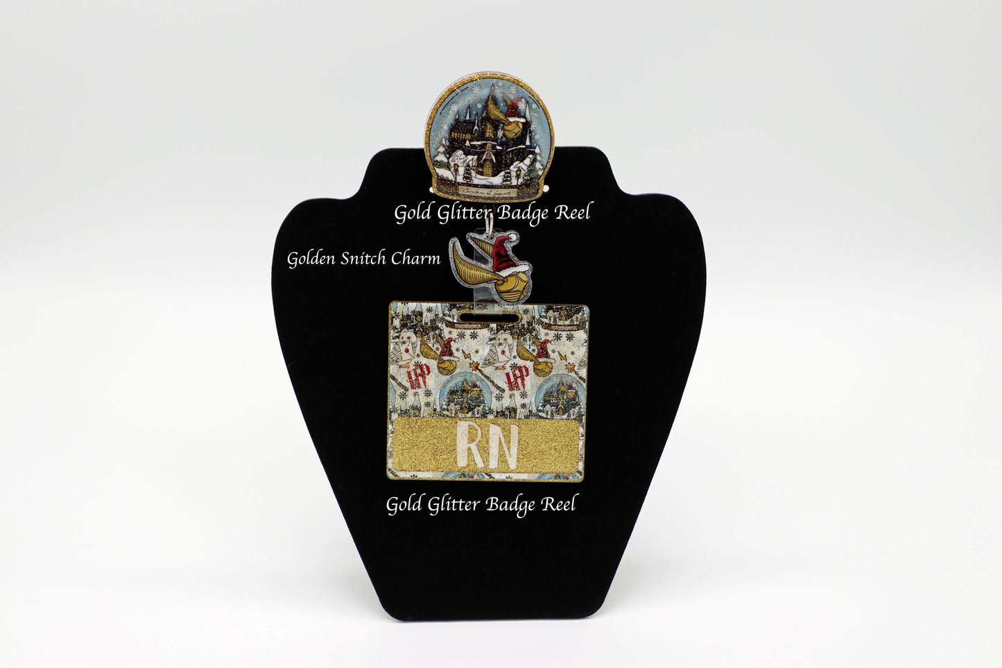 Wizardly Christmas Badge Buddy, Christmas Badge Reel, RN Badge Reel, Badge Reel and Badge Buddy Combo