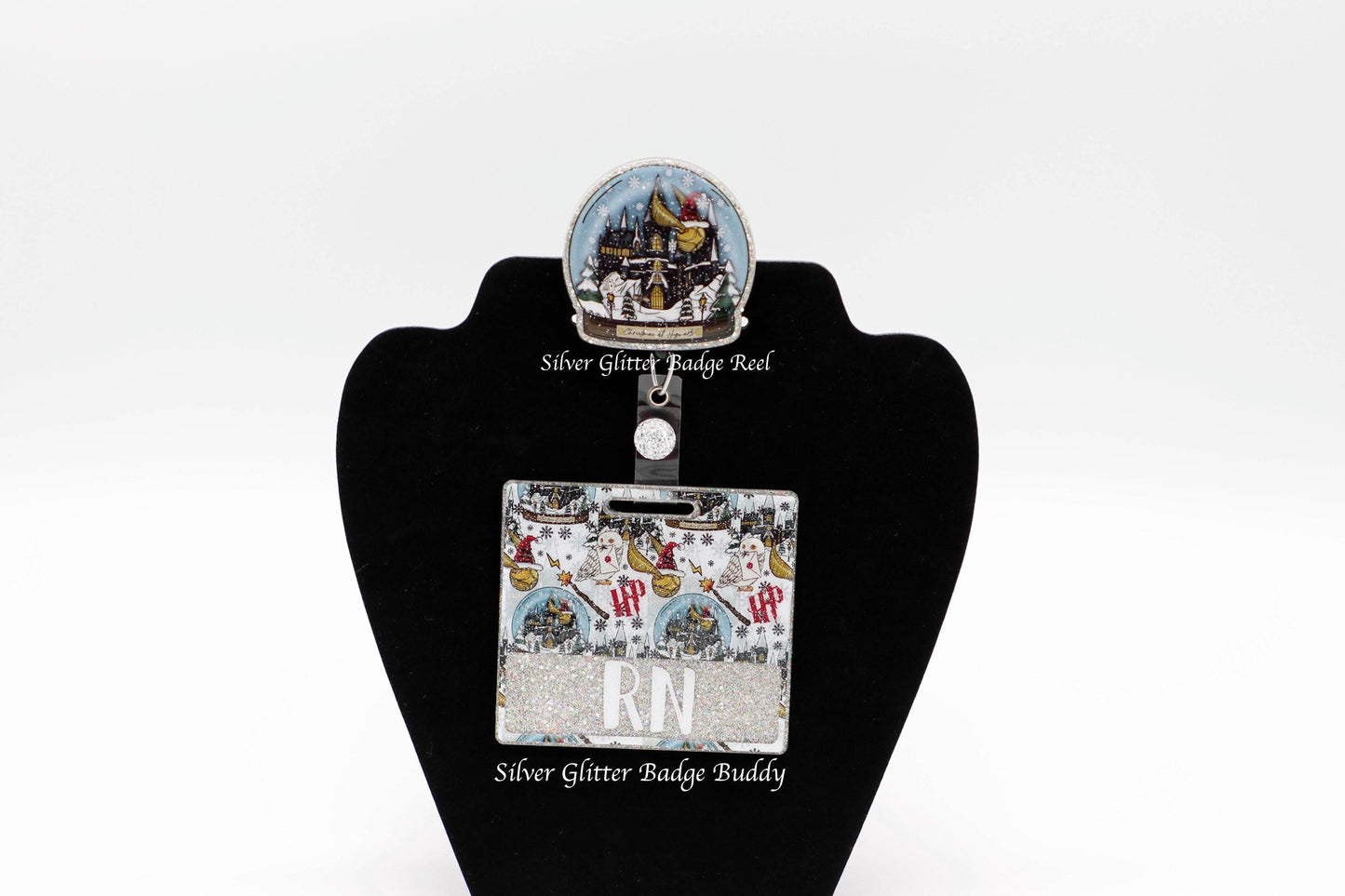 Wizardly Christmas Badge Buddy, Christmas Badge Reel, RN Badge Reel, Badge Reel and Badge Buddy Combo