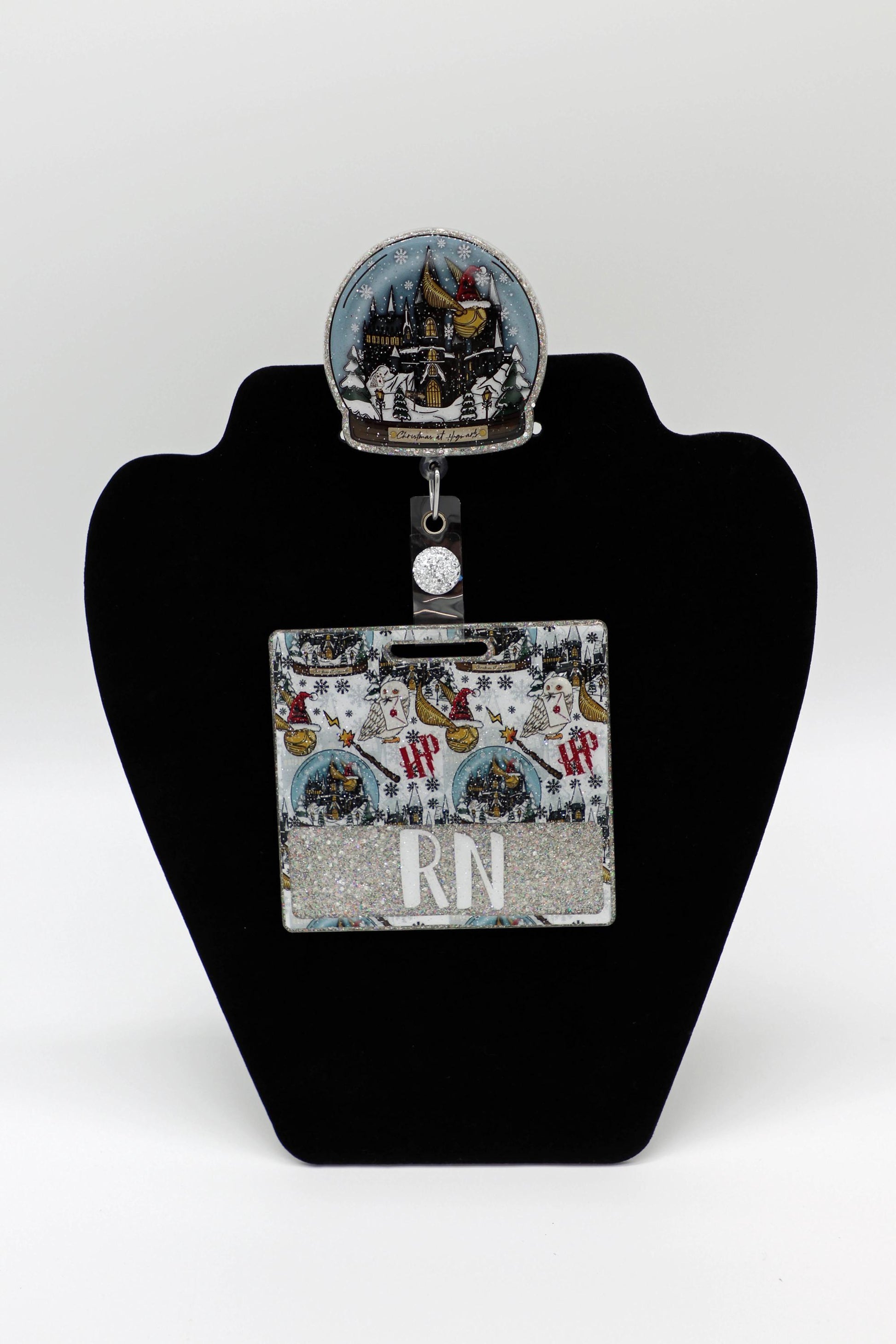 Wizardly Christmas Badge Buddy, Christmas Badge Reel, RN Badge Reel, Badge Reel and Badge Buddy Combo