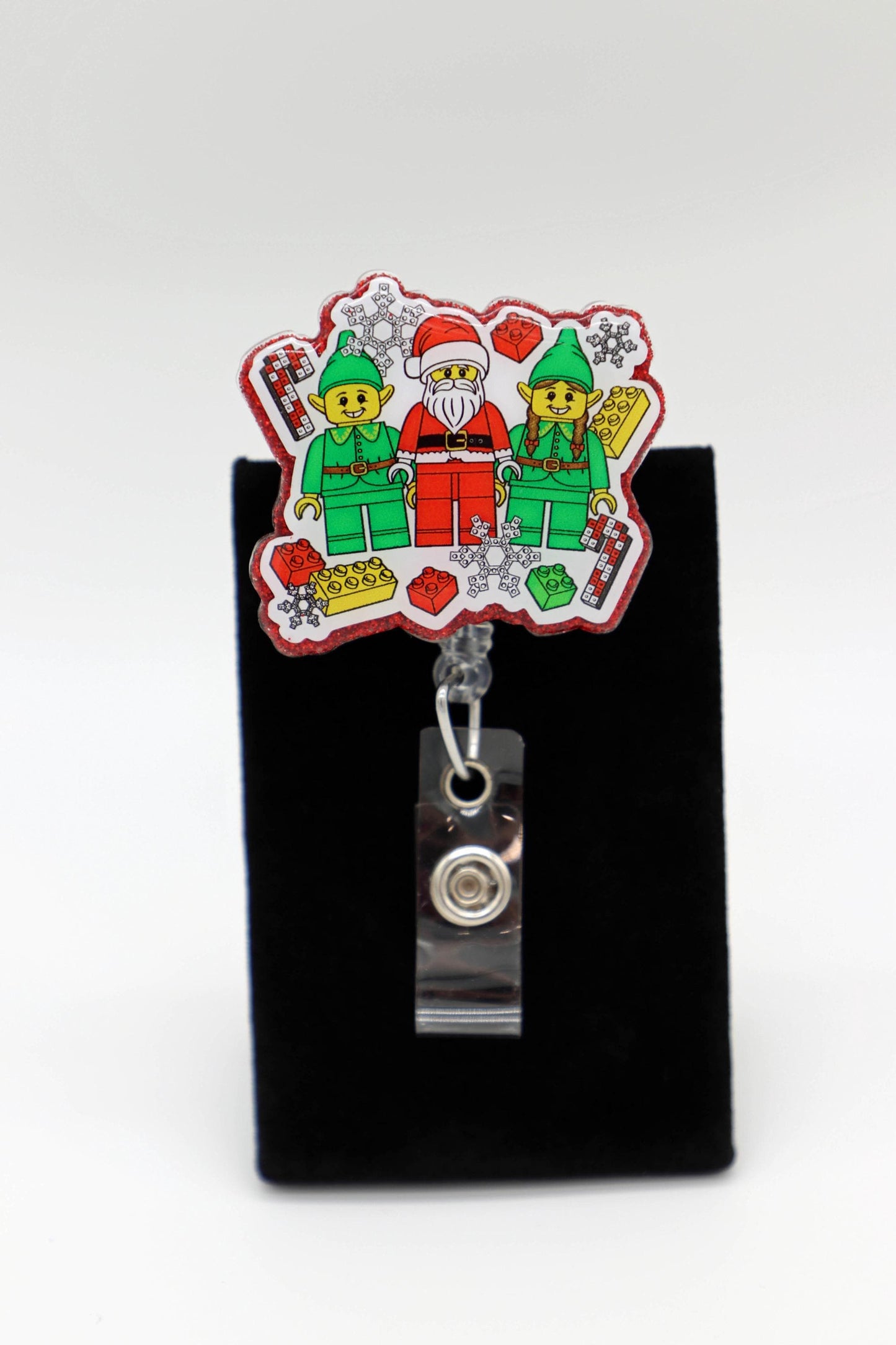 Building Block Badge Reel, Lego Inspired Badge Reel, Christmas Badge Reel, RN Badge Reel, Pediatric Nurse Badge Reel