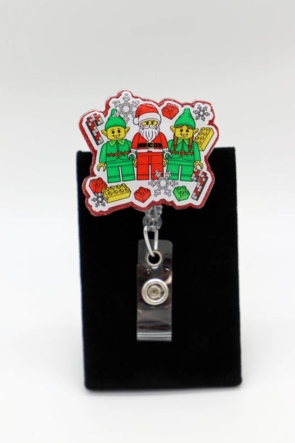 Building Block Badge Reel, Lego Inspired Badge Reel, Christmas Badge Reel, RN Badge Reel, Pediatric Nurse Badge Reel