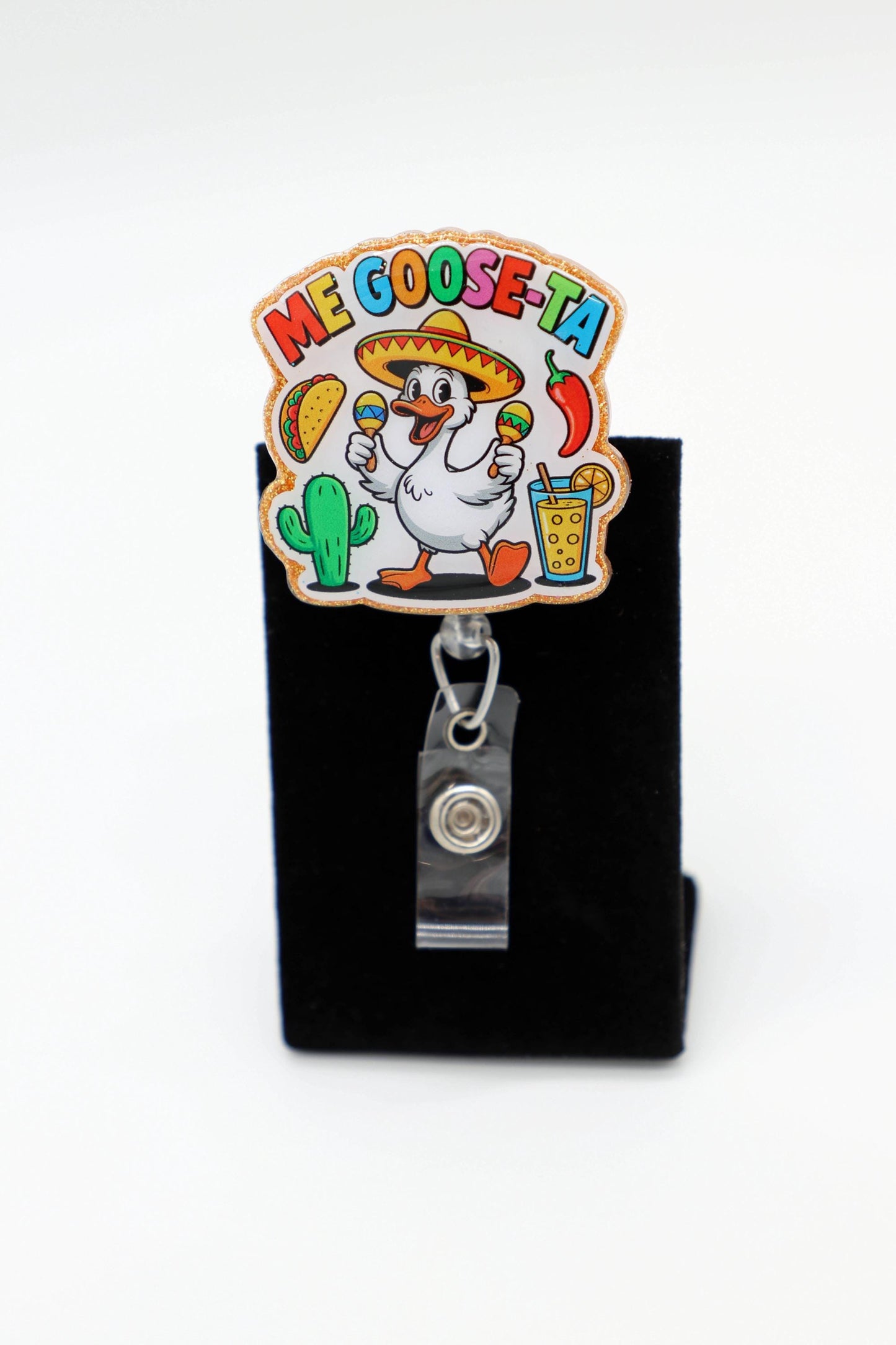 Me-Goose-Ta Badge Reel, Mi Gusta Badge Reel, RN Badge Reel, Taco Badge Reel