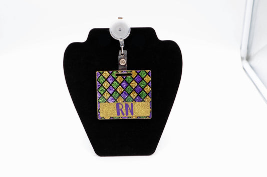 Personalized Mardi Gras Badge Buddy