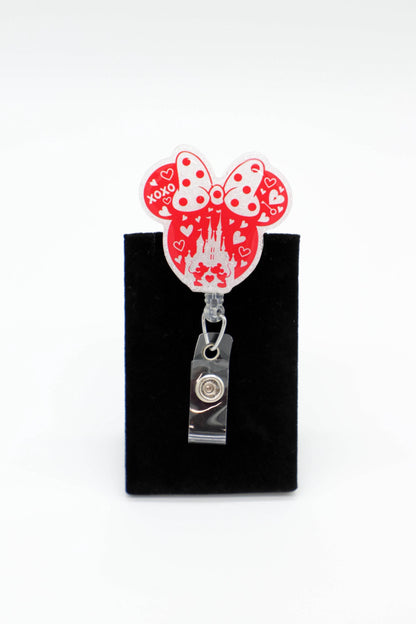 Mickey and Minnie Valentine Badge Reel, RN Badge Reel, Nurse Badge Reel, Valentines Day Badge Reel