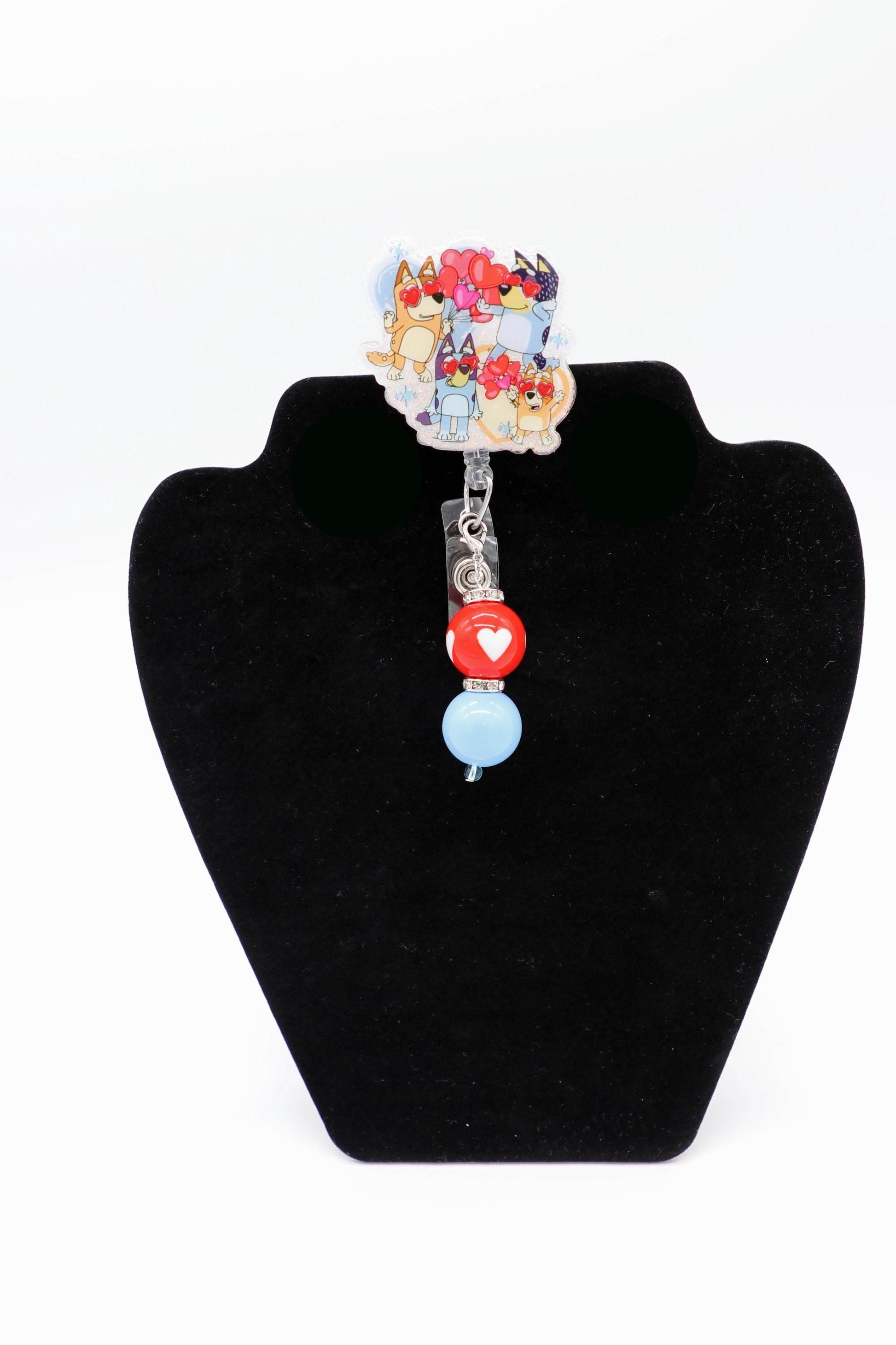 Bluey Badge Reel, Valentine's Day Badge Reel, Pediatric Badge Reel, Nurse Badge Reel, RN Badge Reel