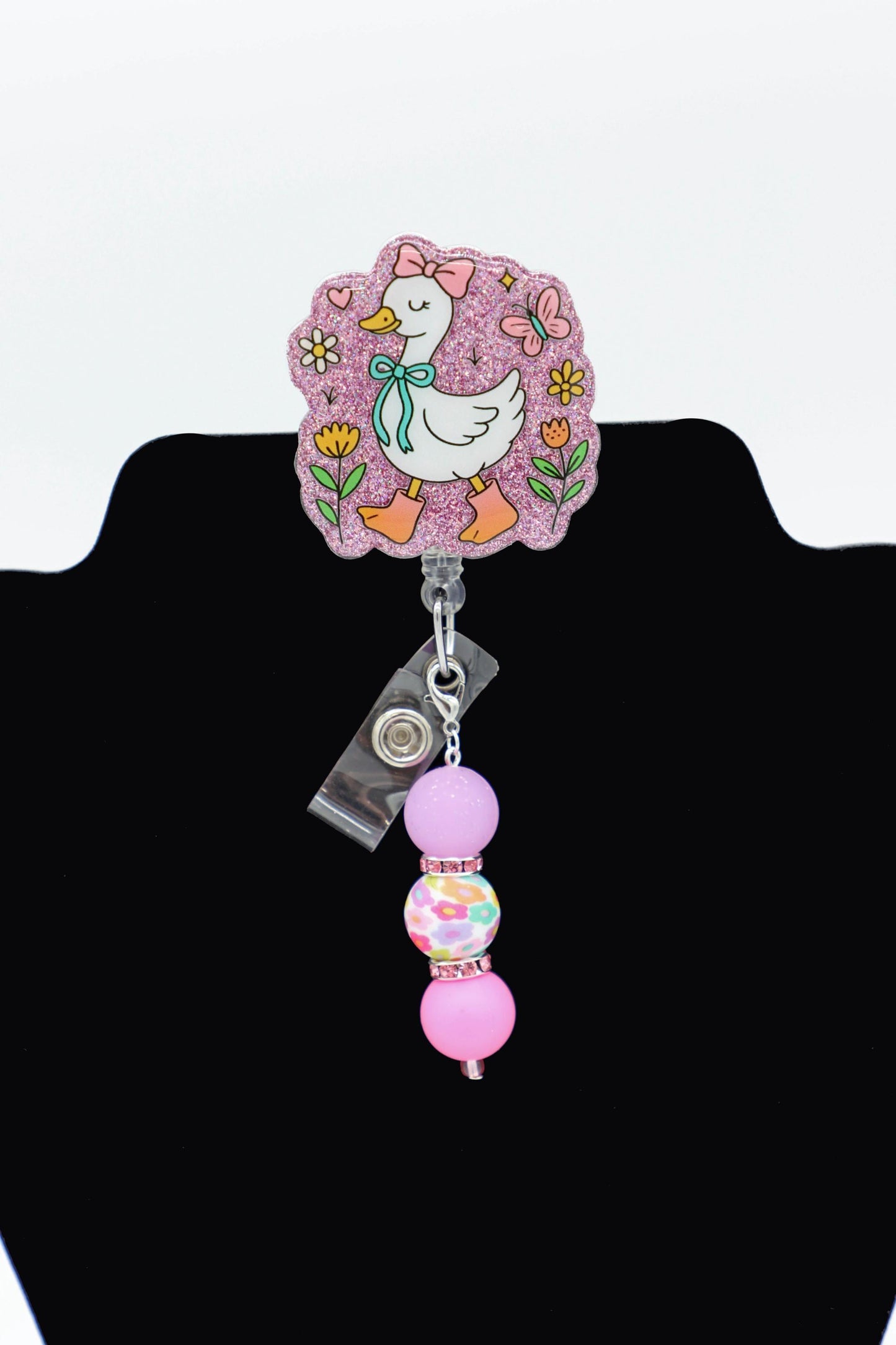 Spring Time Goose, RN Badge Reel, Nurse Badge Reel, Cute Badge Reel
