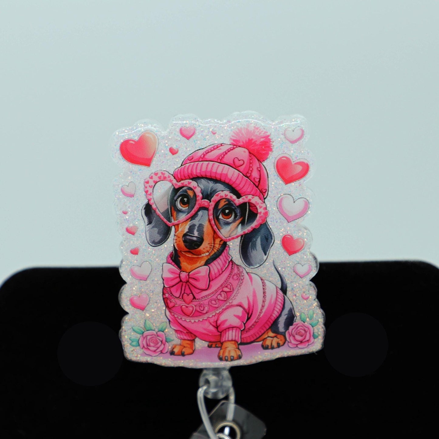 Valentine Doggie, Cute Badge Reel, RN Badge Reel, Nurse Badge Reel