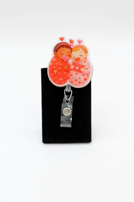 NICU Valentines Day Badge Reel, RN Badge Reel, Nurse Badge Reel, OB Badge Reel, L&D Badge Reel