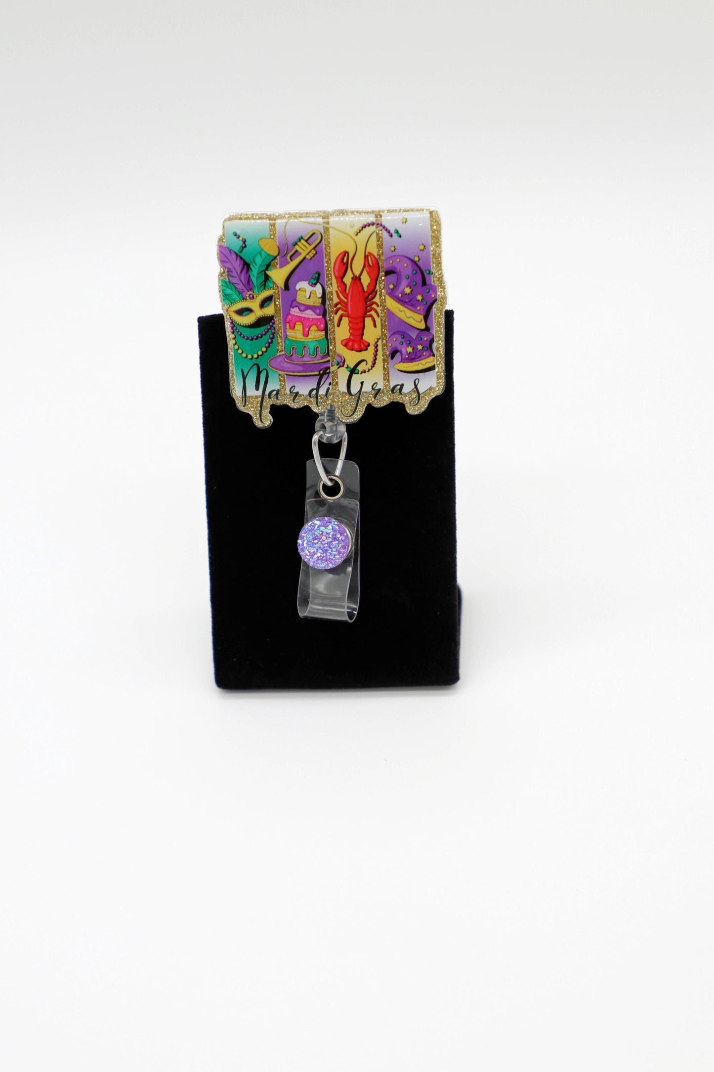 Mardi Gras Themed Badge Reel