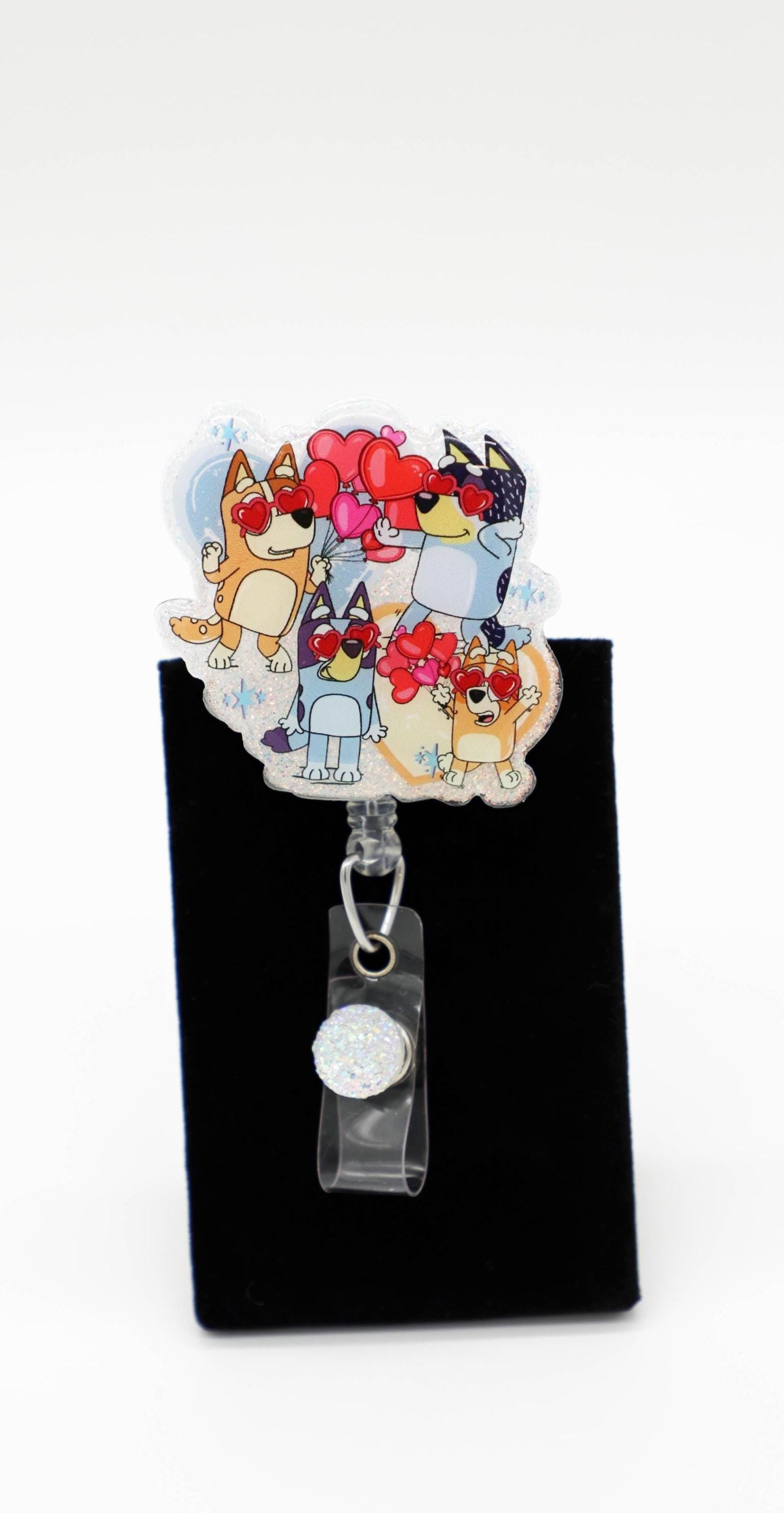 Bluey Badge Reel, Valentine's Day Badge Reel, Pediatric Badge Reel, Nurse Badge Reel, RN Badge Reel