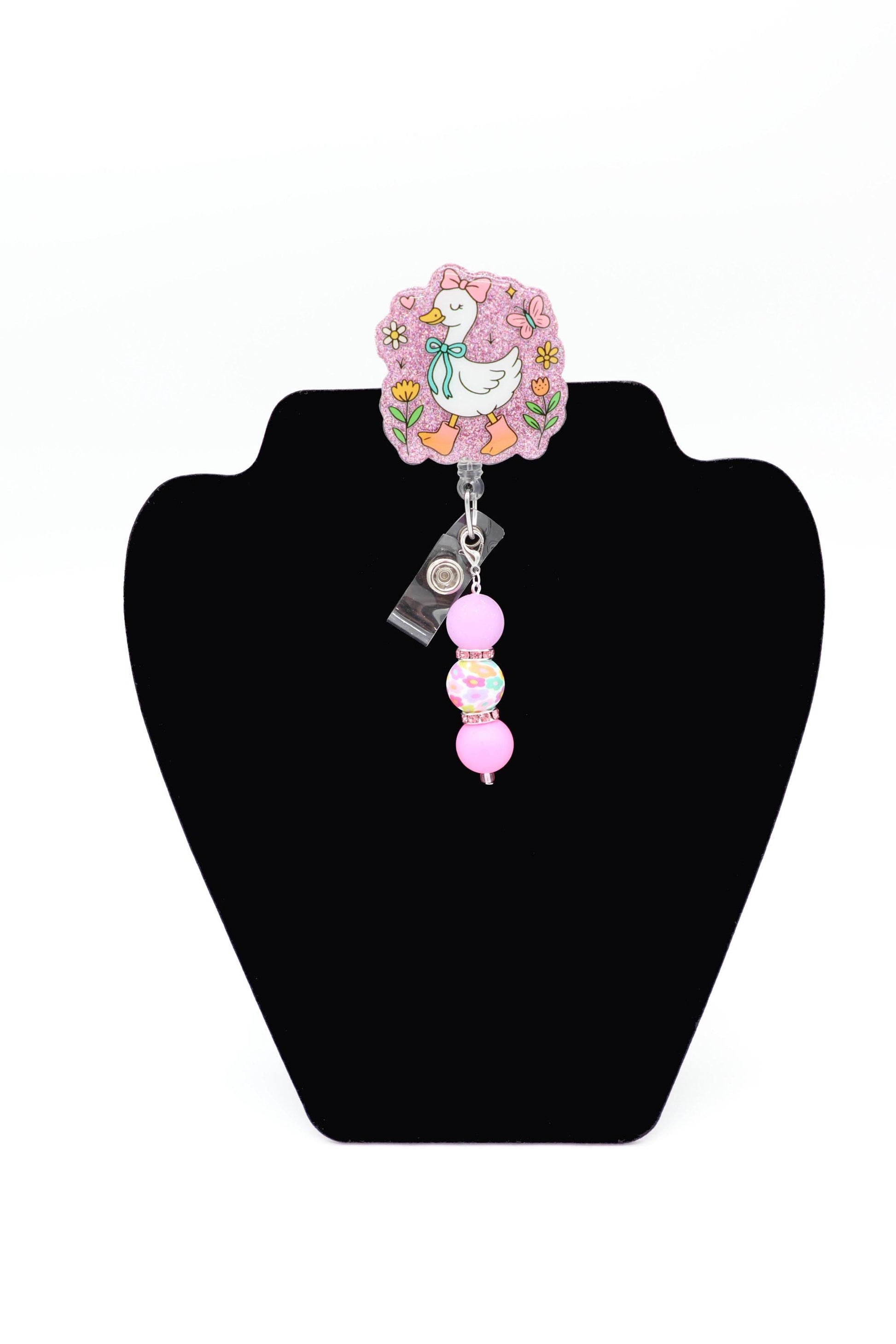 Spring Time Goose, RN Badge Reel, Nurse Badge Reel, Cute Badge Reel