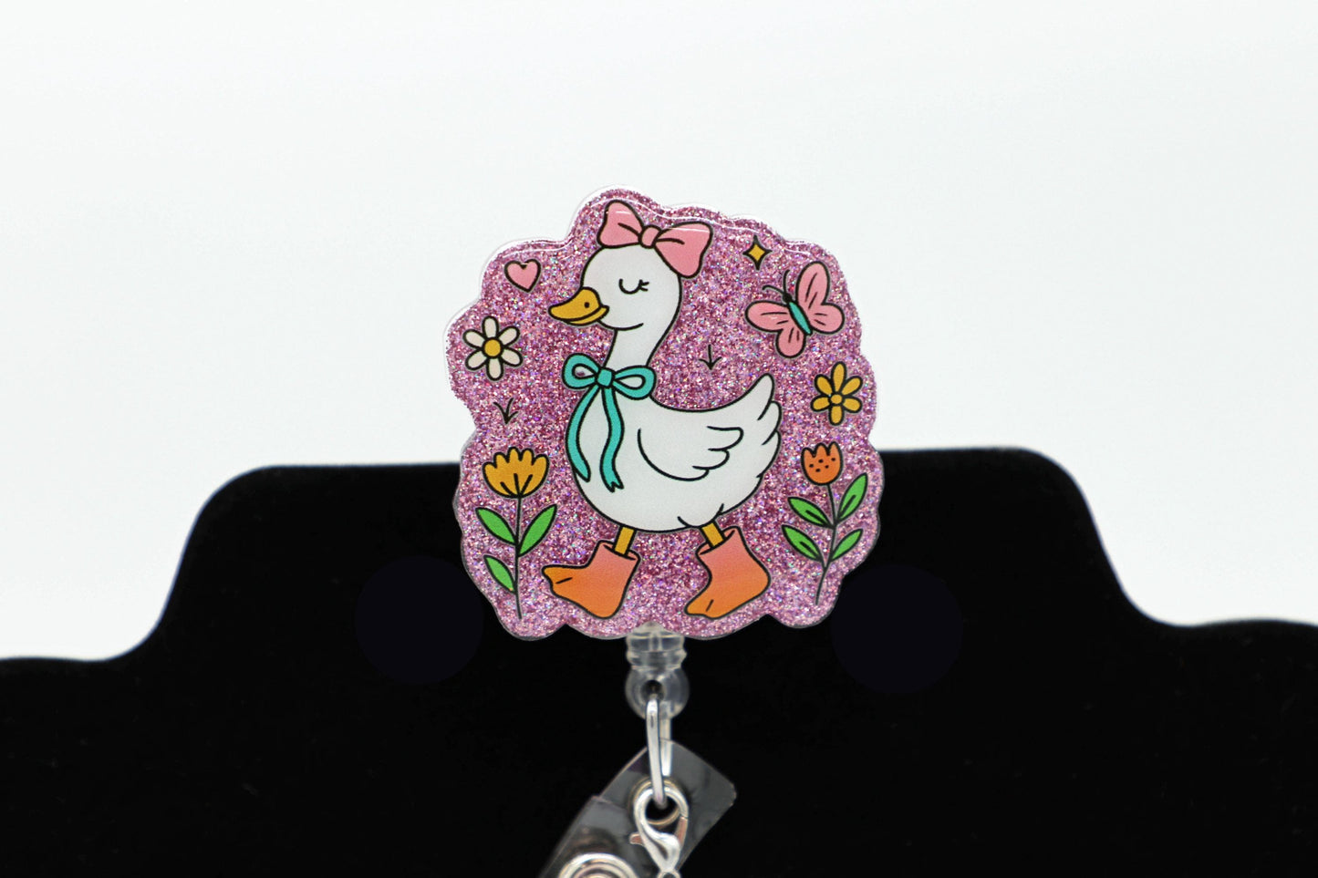 Spring Time Goose, RN Badge Reel, Nurse Badge Reel, Cute Badge Reel