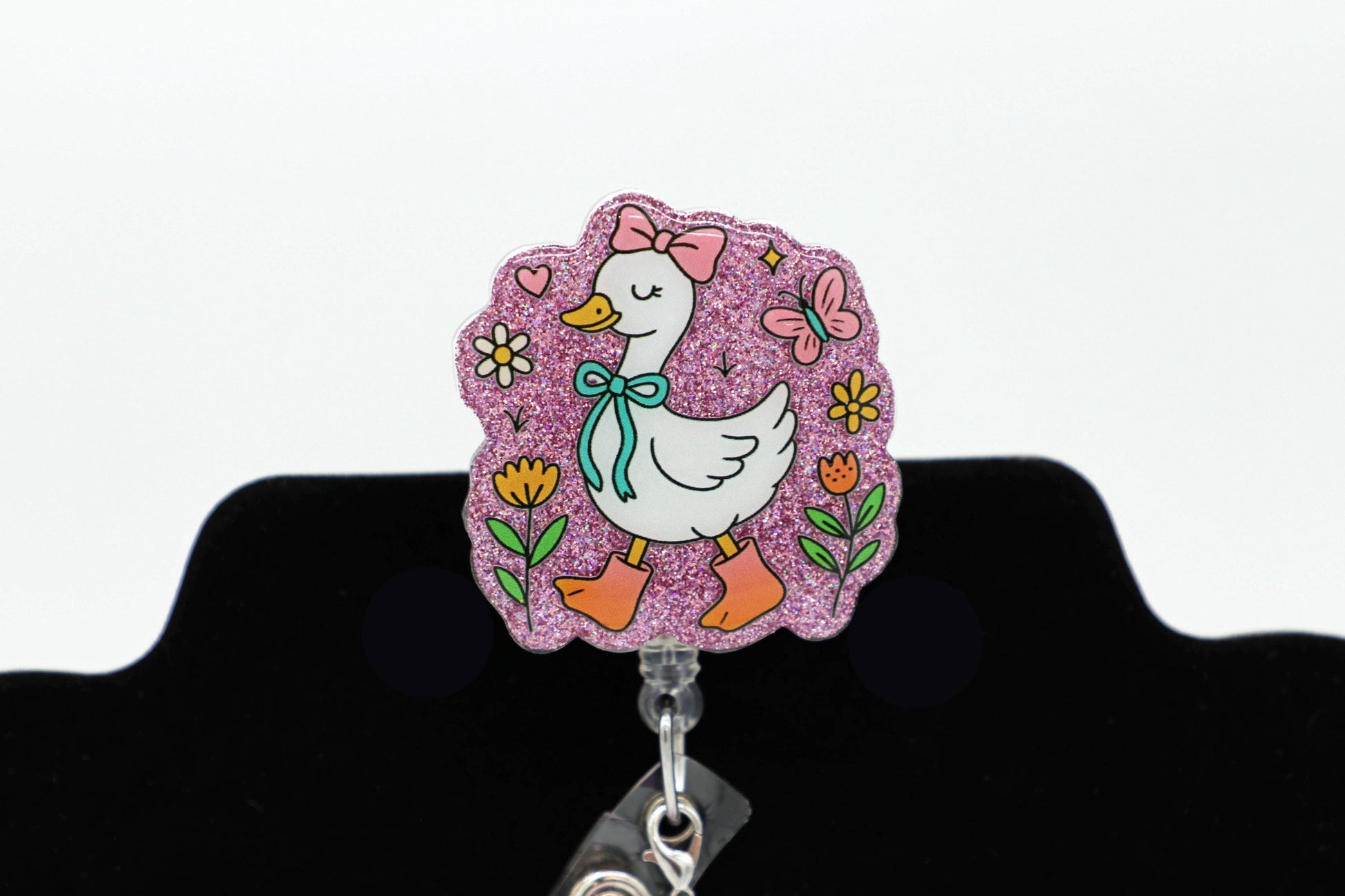 Spring Time Goose, RN Badge Reel, Nurse Badge Reel, Cute Badge Reel
