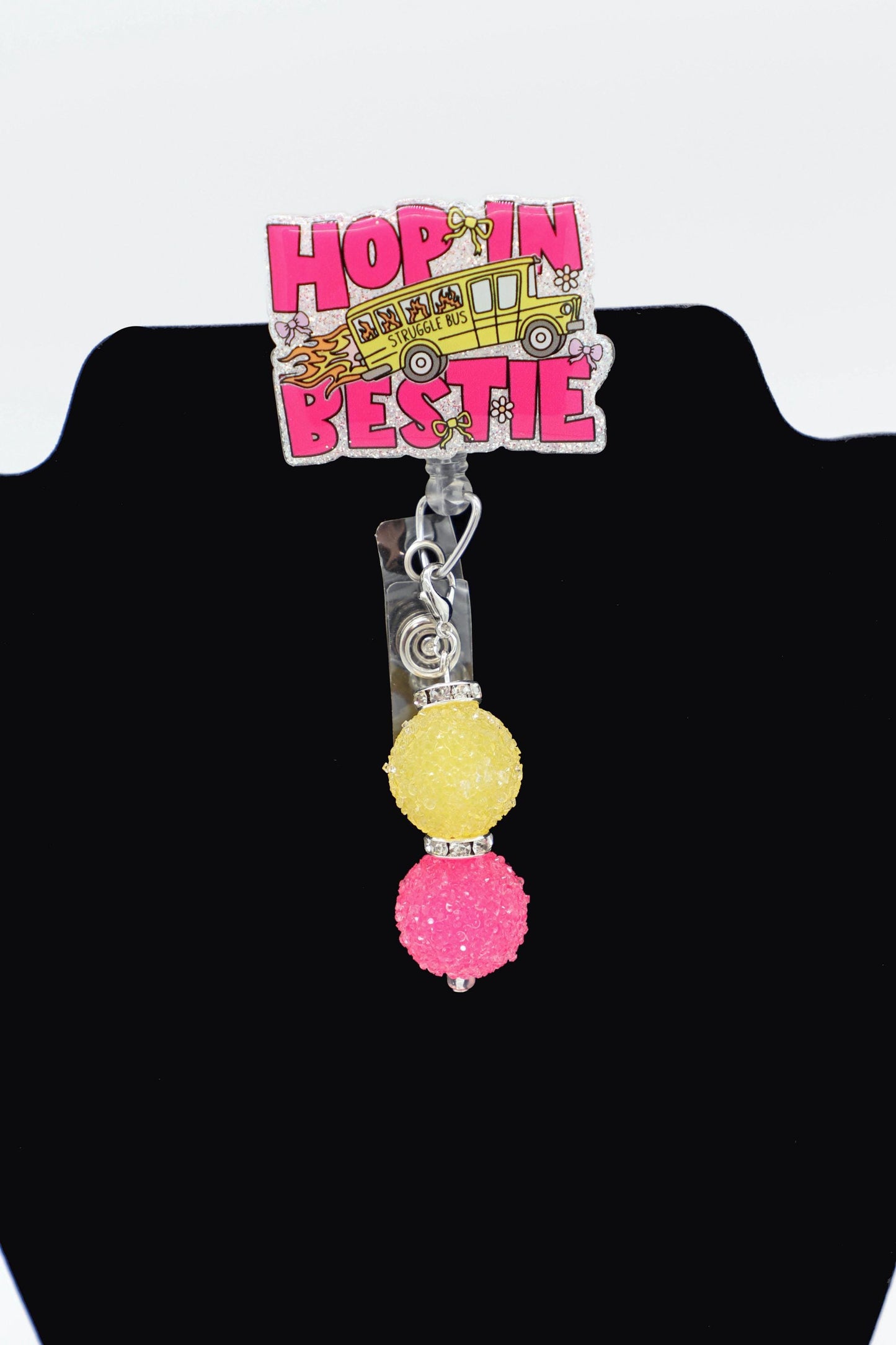 Hop In Bestie, Struggle Bus, Nurse Badge Reel, RN Badge Reel