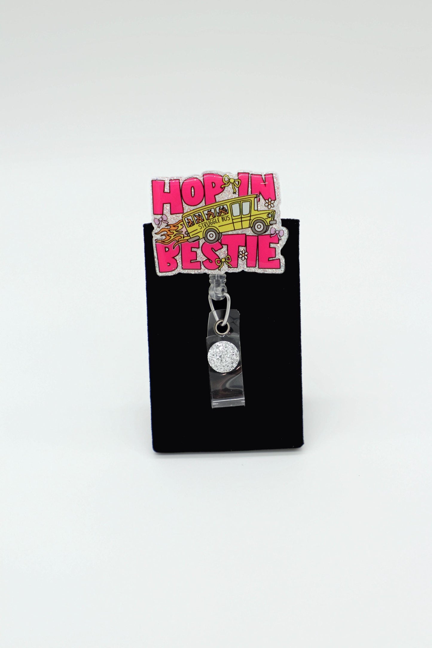 Hop In Bestie, Struggle Bus, Nurse Badge Reel, RN Badge Reel