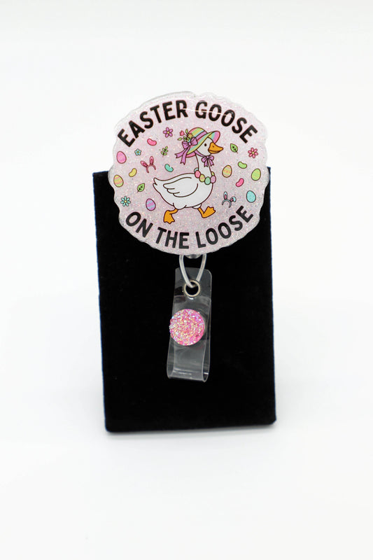Easter Goose Badge Reel, RN Badge Reel, Easter Themed Badge ID
