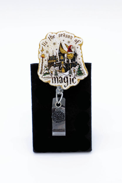 Christmas Badge Reel, Tis the Season of Magic, Nurse Badge Reel