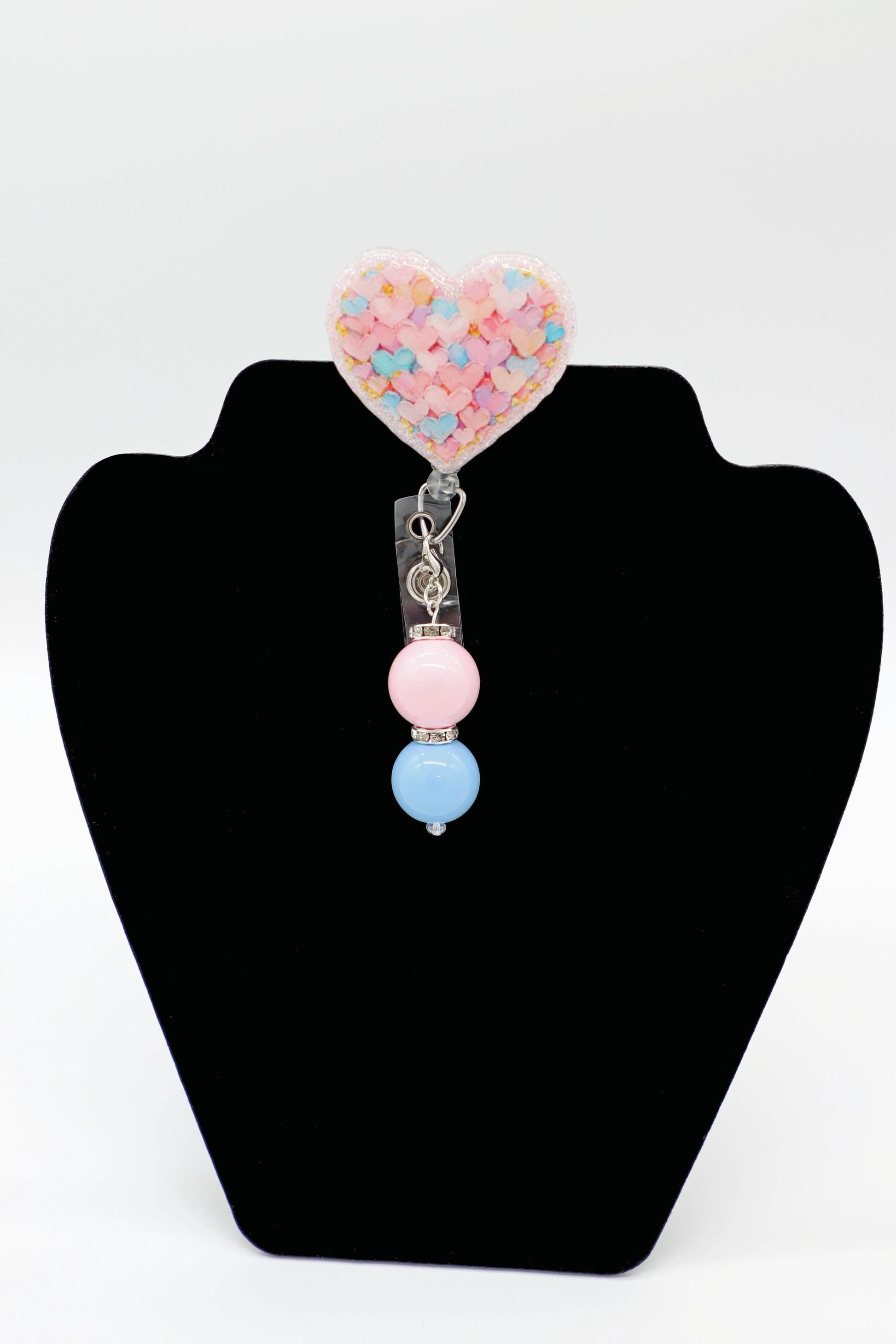Pastel Hearts Badge Reel, Nurse Badge Reel