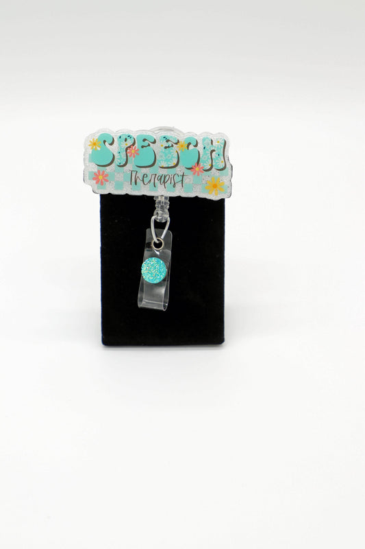 Speech Therapist Badge Reel, ST Badge Reel, Hospital lD holder
