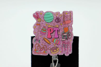 PT Badge Reel, Physical Therapist Badge Reel